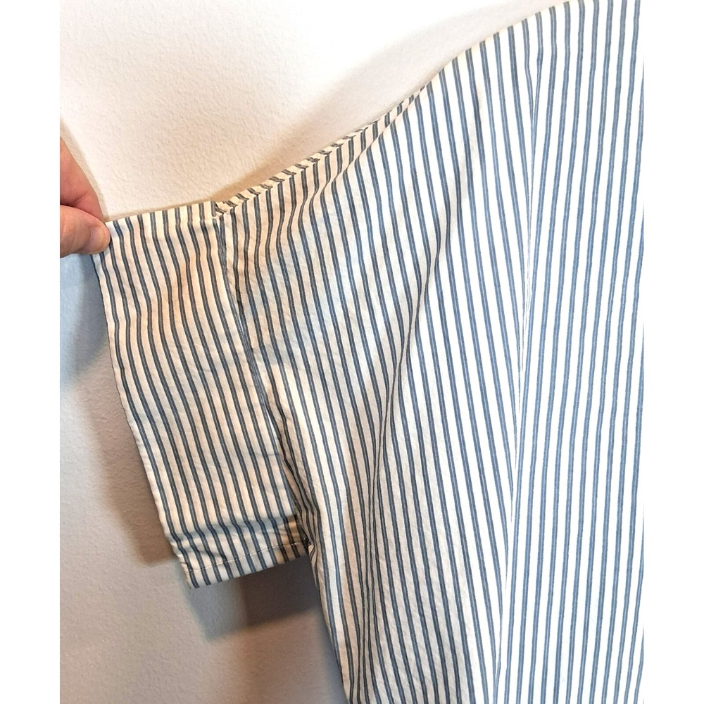 Madewell Blue Striped Button Up Shirt XS Cotton Relaxed Coastal Old Money - Picture 4 of 12